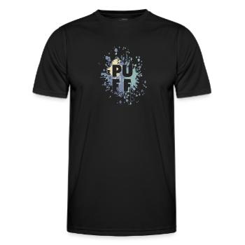 Geiler Puff Farbspritzer - Männer Funktions-T-Shirt - Schwarz - Vorne - AI Model Male 178 dark (178cm)