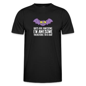 Fledermäuse sind fantastisch Ich bin fantastisch, - Männer Funktions-T-Shirt - Schwarz - Vorne - AI Model Male 178 dark (178cm)
