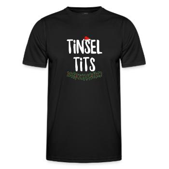Mésanges de guirlande - T-shirt sport Homme - noir - Devant - AI Model Male 178 dark (178cm)