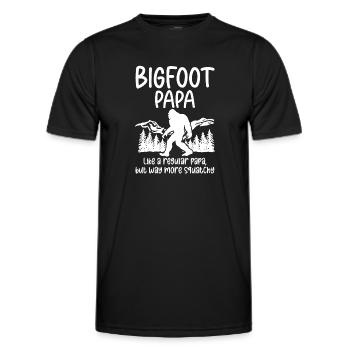 Bigfoot Party fournit Bigfoot Papa - T-shirt sport Homme - noir - Devant - AI Model Male 178 dark (178cm)