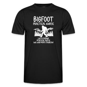 Bigfoot Party fournit une infirmière Bigfoot - T-shirt sport Homme - noir - Devant - AI Model Male 178 dark (178cm)