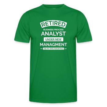 Analyste des processus d’affaires à la retraite - T-shirt sport Homme - vert - Devant - AI Model Male 178 dark (178cm)