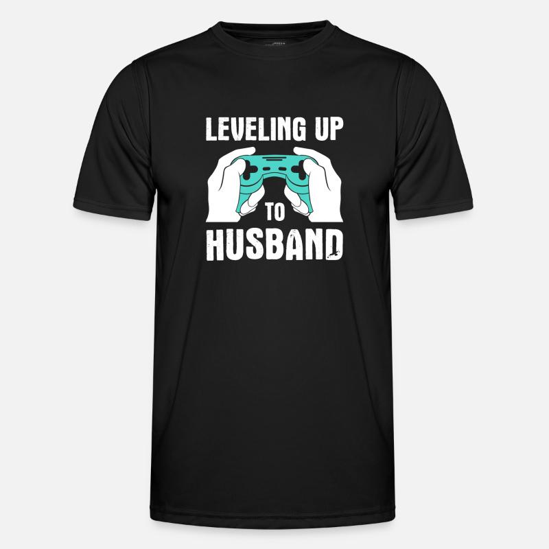 Leveling Up To Husband - Men's Functional T-Shirt - black
