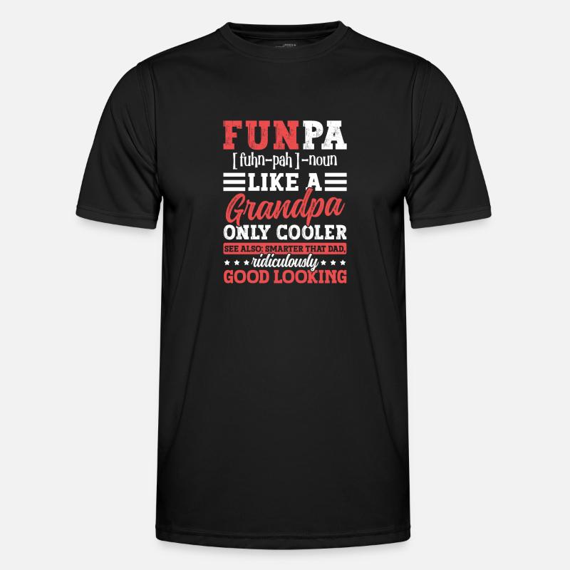 Funpa Definition Wie Ein Opa Nur Kühler Männer Funktions-T-Shirt