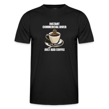 Diving Divers Commercial Diving - Men's Functional T-Shirt - black - Front - AI Model Male 178 dark (178cm)
