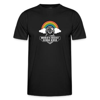 Diving Divers Commercial Diving - Men's Functional T-Shirt - black - Front - AI Model Male 178 dark (178cm)