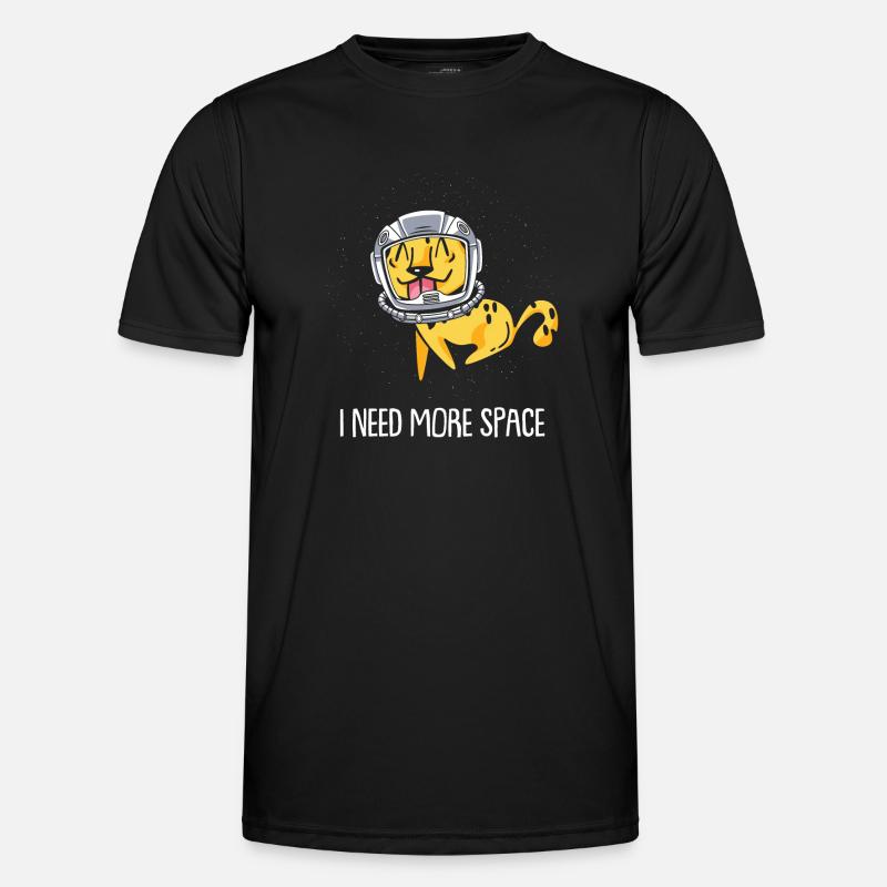 Gepard Astronaut I Need More Space - Männer Funktions-T-Shirt - Schwarz