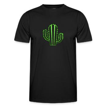 Cactus Garden - Men's Functional T-Shirt - black - Front - AI Model Male 178 dark (178cm)