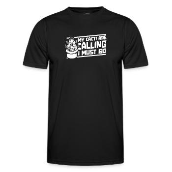 Kaktus Garten Kaktus - Männer Funktions-T-Shirt - Schwarz - Vorne - AI Model Male 178 dark (178cm)