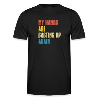 Kaktus Garten Kaktus - Männer Funktions-T-Shirt - Schwarz - Vorne - AI Model Male 178 dark (178cm)