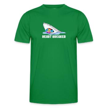 Saint-Valentin Requin Heartbreaker Drôle de cœurs Requins - T-shirt sport Homme - vert - Devant - AI Model Male 178 dark (178cm)