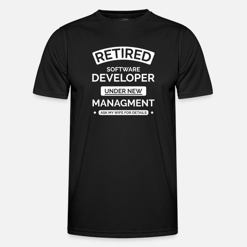Retired Software Developer - Men's Functional T-Shirt - black