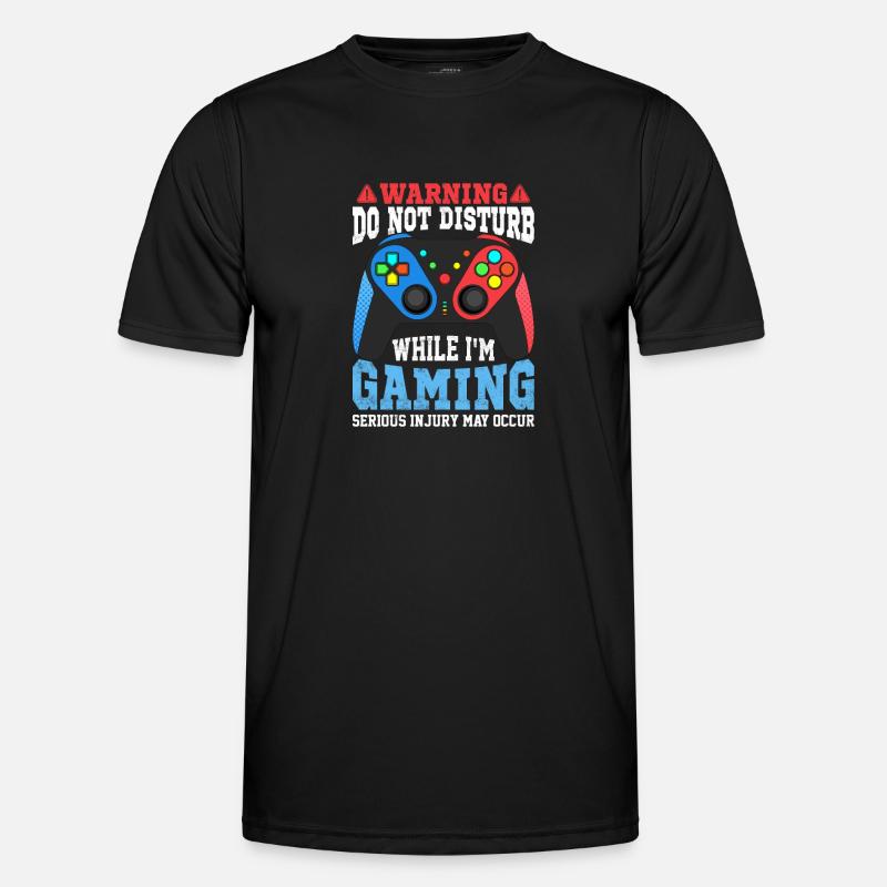 not disturb While Gaming - Men's Functional T-Shirt - black