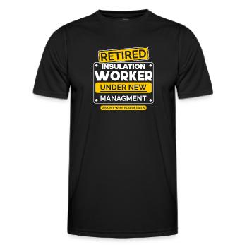 Isolation worker retirement - Men's Functional T-Shirt - black - Front - AI Model Male 178 dark (178cm)
