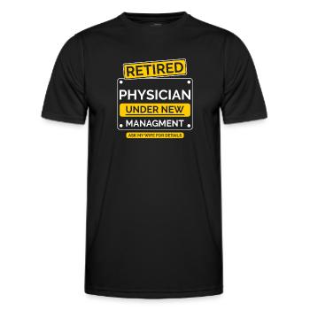 Pensionierter Arzt Retriement - Männer Funktions-T-Shirt - Schwarz - Vorne - AI Model Male 178 dark (178cm)