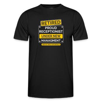 Rezeptionist Ruhestand - Männer Funktions-T-Shirt - Schwarz - Vorne - AI Model Male 178 dark (178cm)