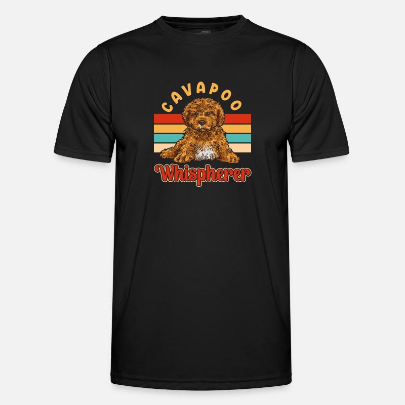 Cavapoo Cavoodle Capoodle Dog - Men's Functional T-Shirt - black