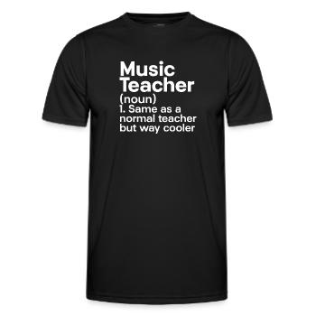 Professeur de musique Professeur de musique Professeur de musique - T-shirt sport Homme - noir - Devant - AI Model Male 178 dark (178cm)