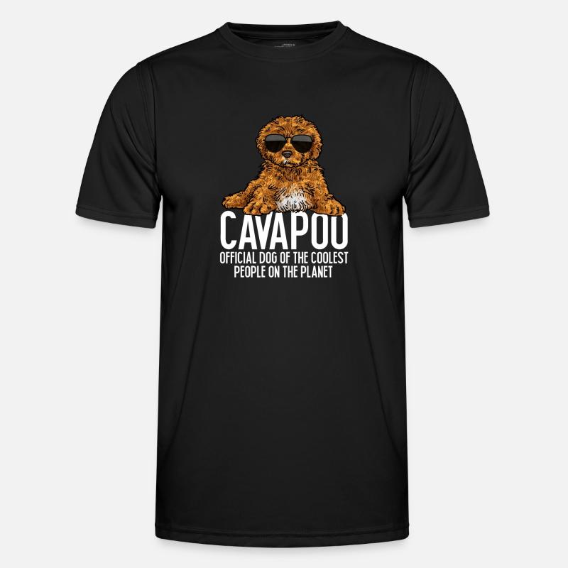 Cavapoo Cavoodle Capoodle Dog - Men's Functional T-Shirt - black