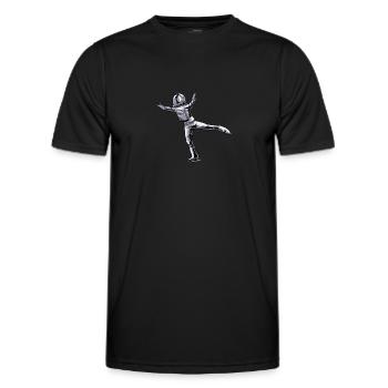 Figure Skating Figure Skating Astronaut - Men's Functional T-Shirt - black - Front - AI Model Male 178 dark (178cm)