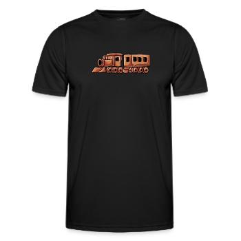 Wooden railway Wooden railway - Men's Functional T-Shirt - black - Front - AI Model Male 178 dark (178cm)