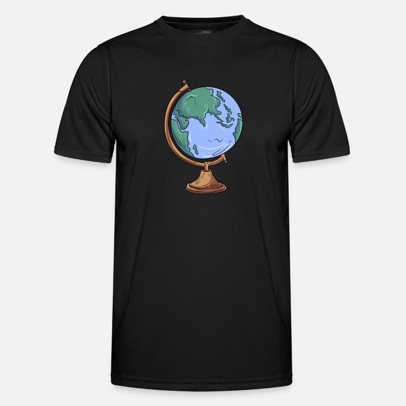 Géographie du globe T-shirt sport Homme