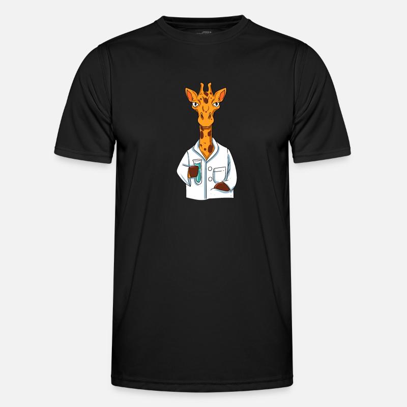 Giraffe Scientist Men's Functional T-Shirt