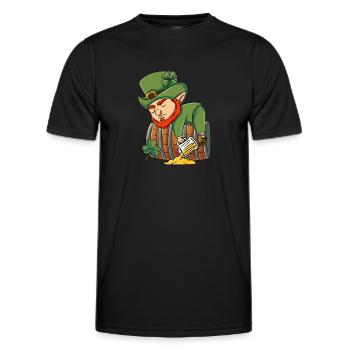 Irish Leprechaun - Men's Functional T-Shirt - black - Front - AI Model Male 178 dark (178cm)
