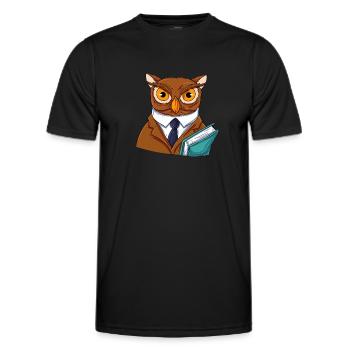 Hibou Oiseau Aigle Hibou - T-shirt sport Homme - noir - Devant - AI Model Male 178 dark (178cm)