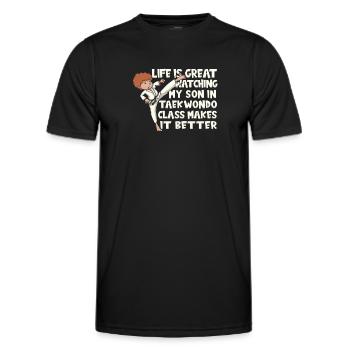Taekwondo Mama Taekwondo Mama - Men's Functional T-Shirt - black - Front - AI Model Male 178 dark (178cm)