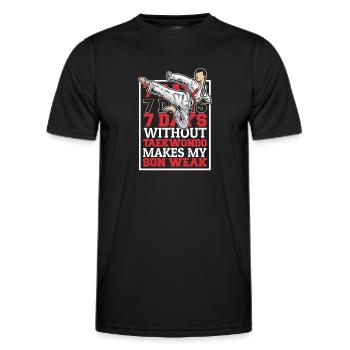 Taekwondo - Men's Functional T-Shirt - black - Front - AI Model Male 178 dark (178cm)