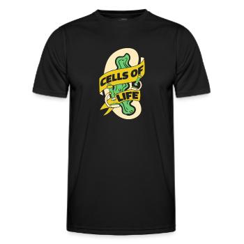 Biologie Biologe Zellen Molekularbiologe - Männer Funktions-T-Shirt - Schwarz - Vorne - AI Model Male 178 dark (178cm)