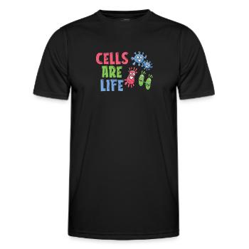 Biologie Biologe Zellen Molekularbiologe - Männer Funktions-T-Shirt - Schwarz - Vorne - AI Model Male 178 dark (178cm)