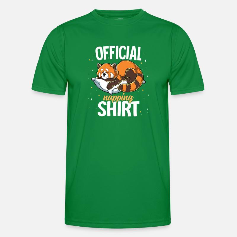 Schlafender Roter Panda Offizielles Nickerchen Männer Funktions-T-Shirt