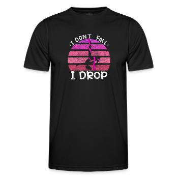 Je ne tombe pas, je tombe - acrobate aérien - T-shirt sport Homme - noir - Devant - AI Model Male 178 dark (178cm)
