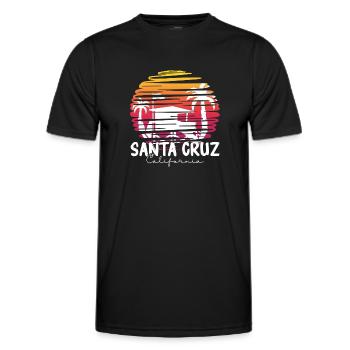 Santa Cruz California Summer Sun Palms Strand - Männer Funktions-T-Shirt - Schwarz - Vorne - AI Model Male 178 dark (178cm)