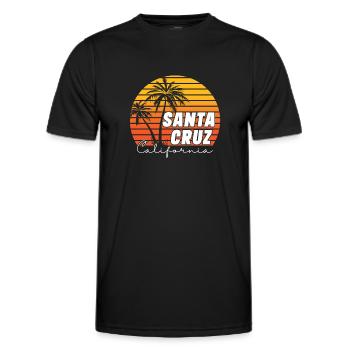 Santa Cruz California Summer Sun Palms Strand - Männer Funktions-T-Shirt - Schwarz - Vorne - AI Model Male 178 dark (178cm)