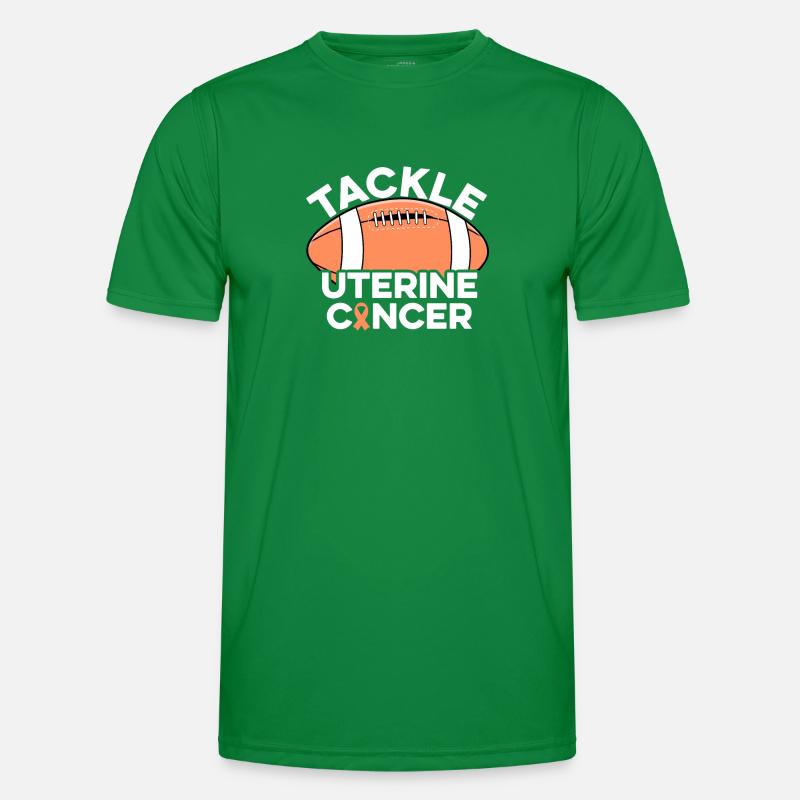 Bekämpfen Sie Gebärmutterkrebs Pfirsichband Gebärmutterkrebs Männer Funktions-T-Shirt