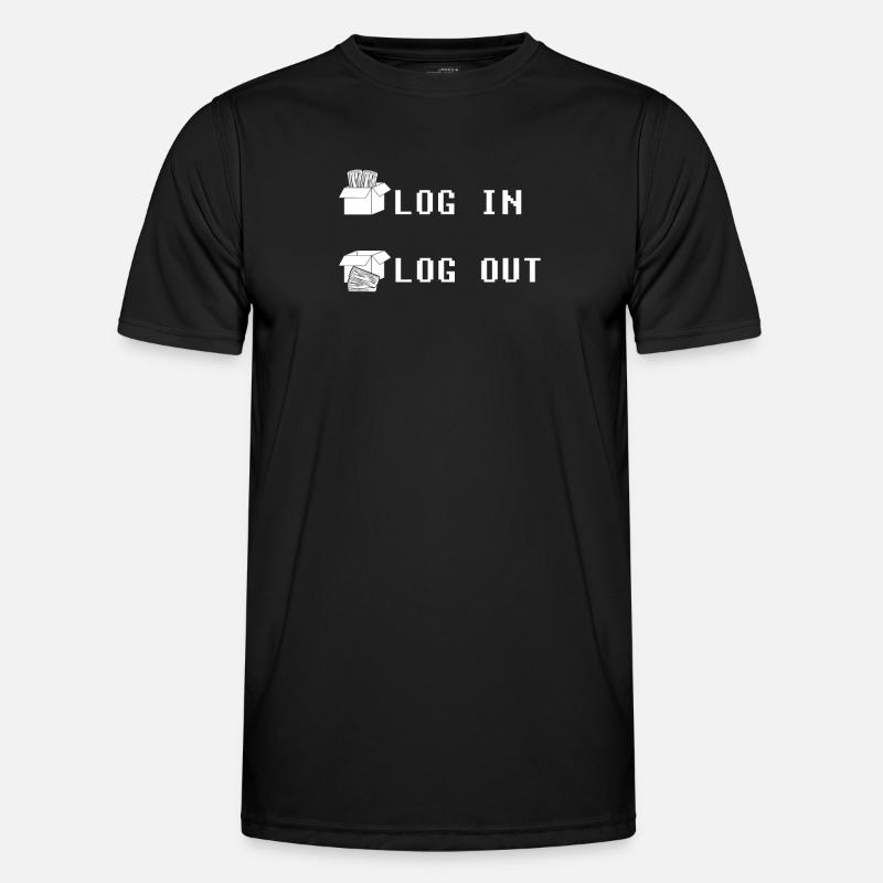 Développeur Codeur Programmeur Connexion Codage - T-shirt sport Homme - noir