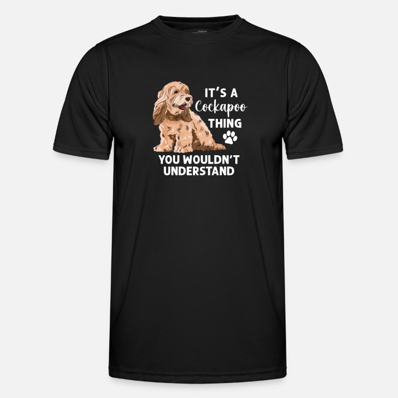 Cockapoo Hund - Männer Funktions-T-Shirt - Schwarz