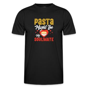 Pasta Might Be My Soulmate Pasta Lover Italian Foo - Männer Funktions-T-Shirt - Schwarz - Vorne - AI Model Male 178 dark (178cm)