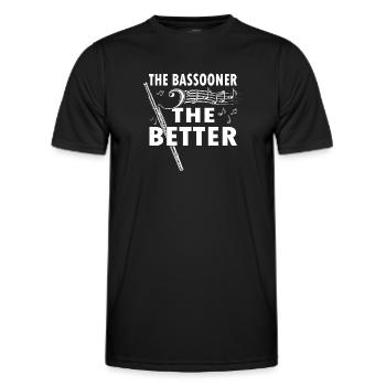 Holzblasinstrument Musik Bassoonist - Männer Funktions-T-Shirt - Schwarz - Vorne - AI Model Male 178 dark (178cm)