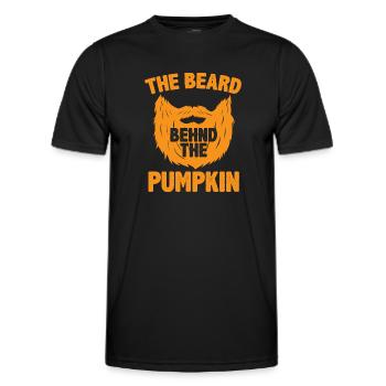 The Beard Behind the Pumpkin Funny New Dad - Men's Functional T-Shirt - black - Front - AI Model Male 178 dark (178cm)