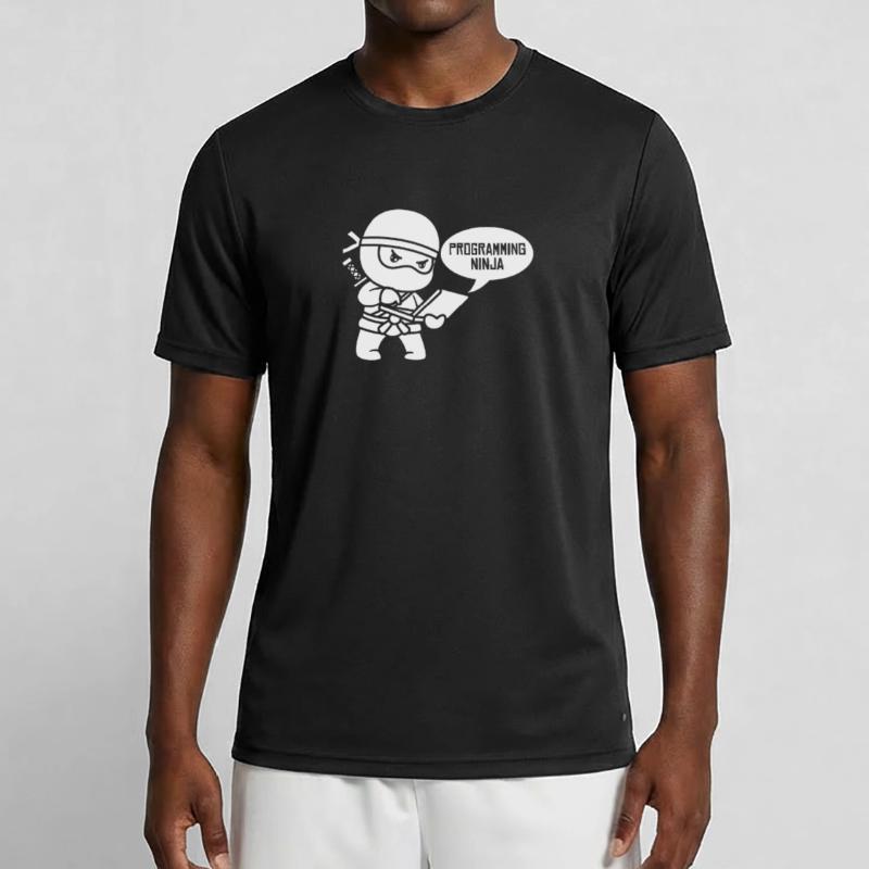 Entwickler Coder Programmierer Ninja Männer Funktions-T-Shirt