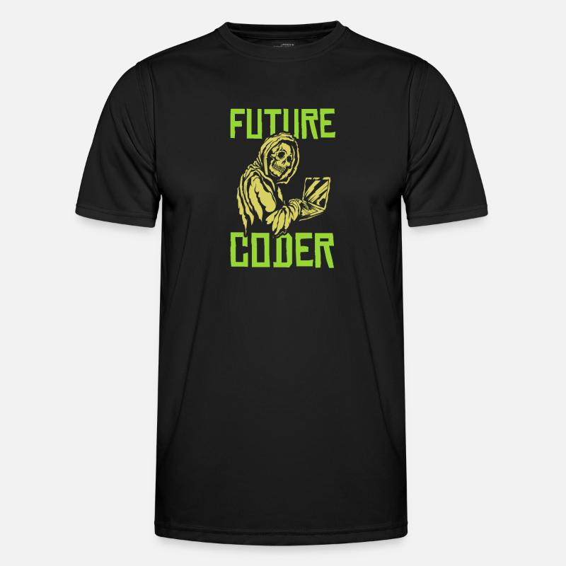 Développeur Codeur Programmeur Skull - T-shirt sport Homme - noir