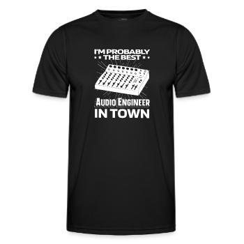 Sound Engineer Mixer - Men's Functional T-Shirt - black - Front - AI Model Male 178 dark (178cm)
