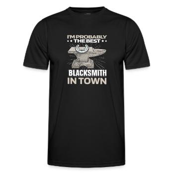 Schmied Metallbauer Amboss - Männer Funktions-T-Shirt - Schwarz - Vorne - AI Model Male 178 dark (178cm)