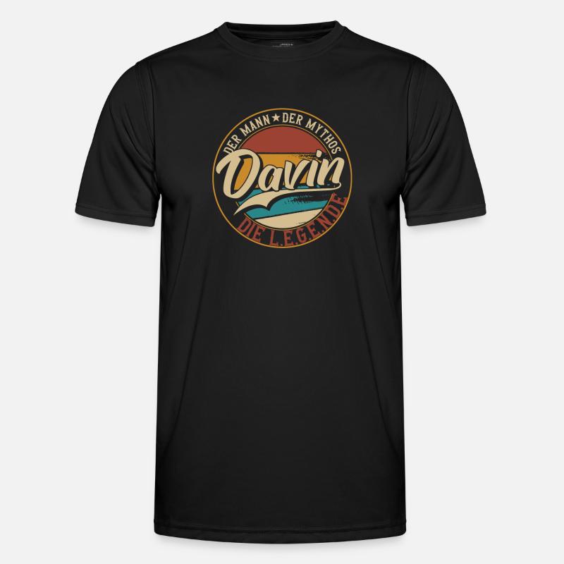 Davin Der Mann der Mythos die Legende Geschenk Männer Funktions-T-Shirt