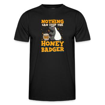 Nichts kann den Honigdachs aufhalten - Honigdachs - Männer Funktions-T-Shirt - Schwarz - Vorne - AI Model Male 178 dark (178cm)