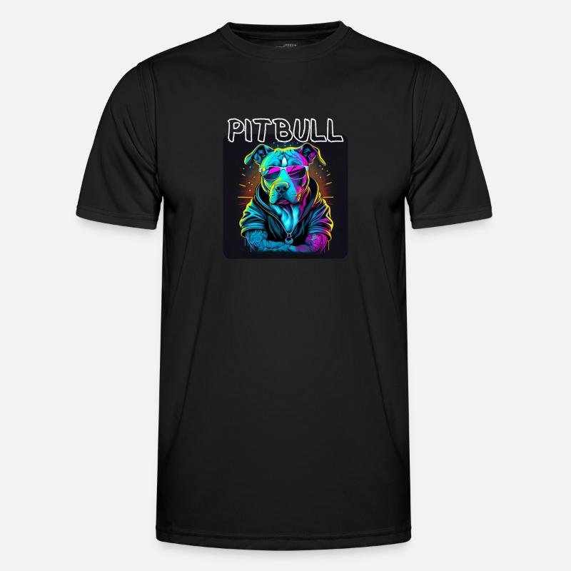 Graffiti Style - Cooler Pitbull 1 Männer Funktions-T-Shirt